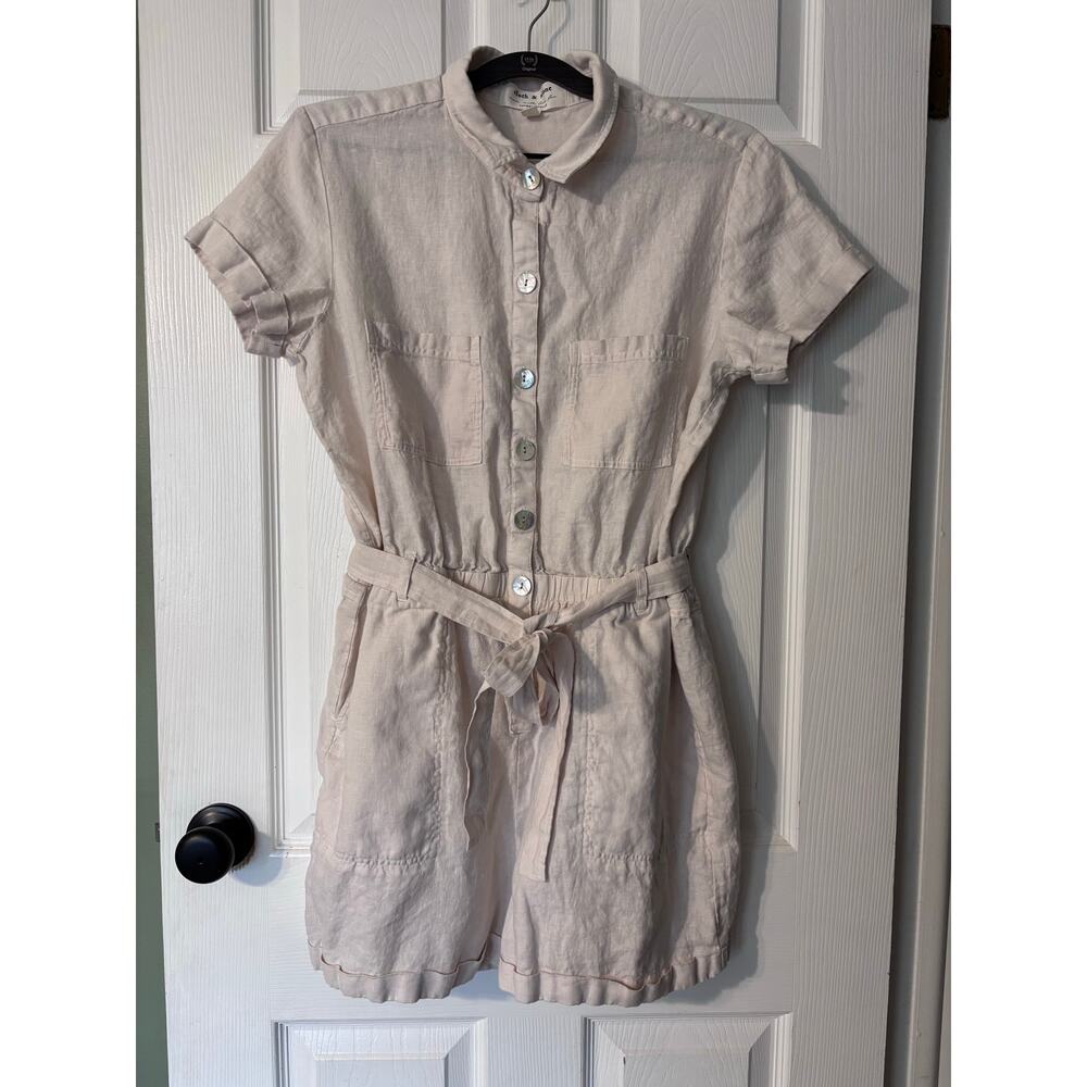 Stone & Cloth by Anthropologie Jumpsuit 100% Linen Women’s Large Romper